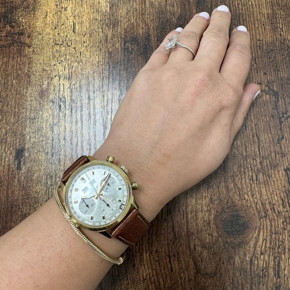 Jumbo WAKMANN Triple Date Chronograph Valjoux Watch - Picture 12 of 16